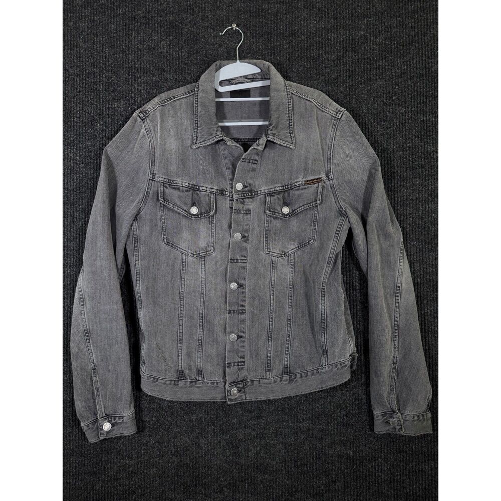 NWT Nudie Jeans Billy Trucker Jacket Desolation Grey Denim Mens XL